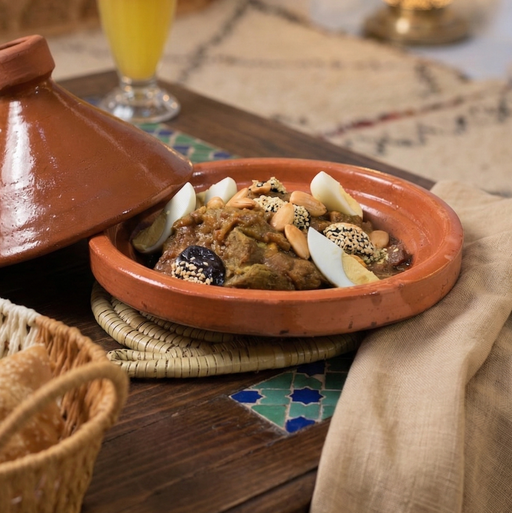 Meat Tagine with Prunes & Almonds